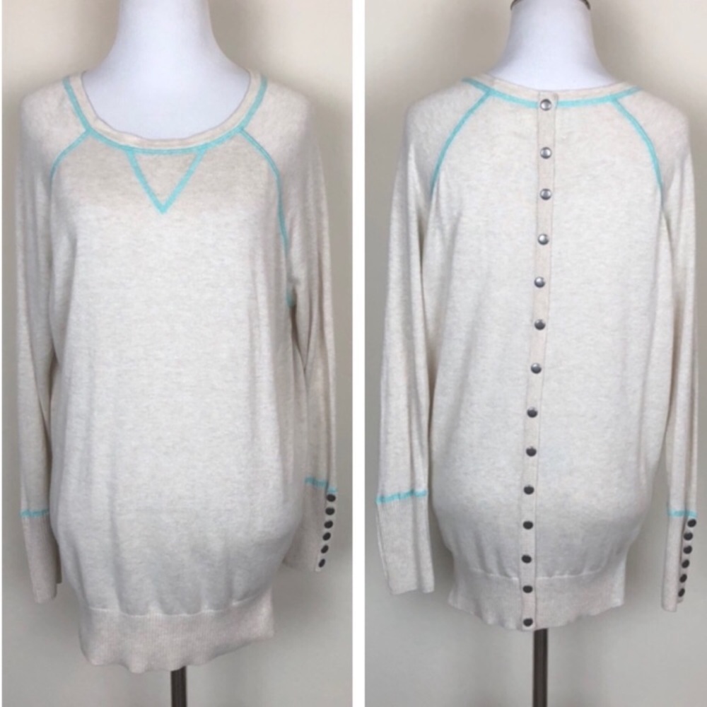 SOLD Ruby Moon Button Back Long Sleeve Knit Top